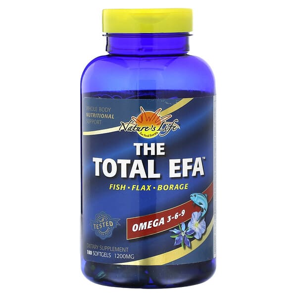 hfs05094_v_29.jpg The Total EFA, омега-3, 6, 9, 1200 мг, 180 капсул — Nature's Life