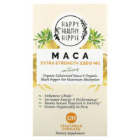 мака, 120 вегетарианских капсул — Happy Healthy Hippie