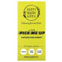 A Little Pick Me Up, энергия без кофеина, 60 растительных капсул — Happy Healthy Hippie
