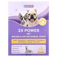 2X Power Pet против ран и противомикробный спрей, для собак и кошек, 296 мл (10 жидк. унций) — HICC Pet