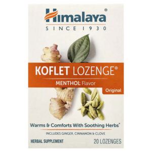 Koflet Lozenge®, оригинальный, ментол, 20 пастилок — Himalaya
