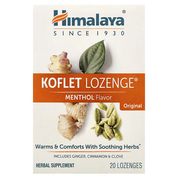 him12159_v_69.jpg Koflet Lozenge®, оригинальный, ментол, 20 пастилок — Himalaya