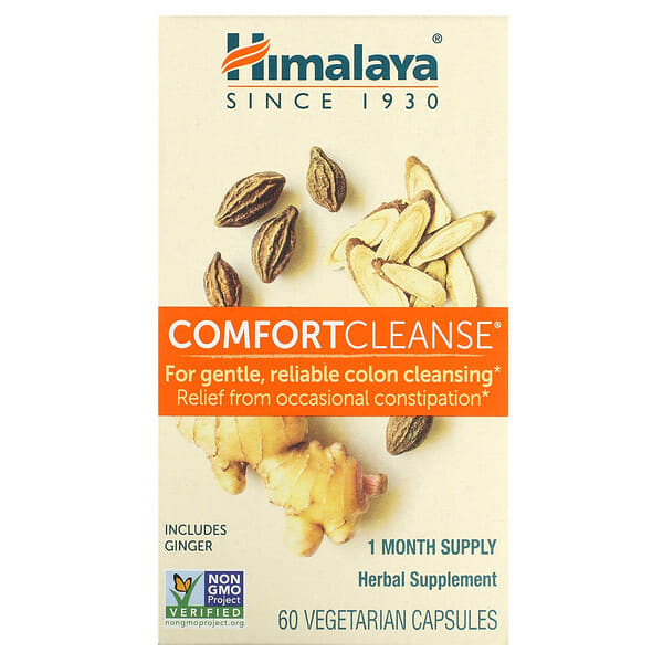 him60033_v_40.jpg Comfort Cleanse, средство для очищения кишечника, 60 вегетарианских капсул — Himalaya