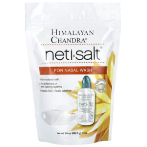 Neti Salt, соль для промывания носа, 680,3 г (1,5 фунта) — Himalayan Chandra