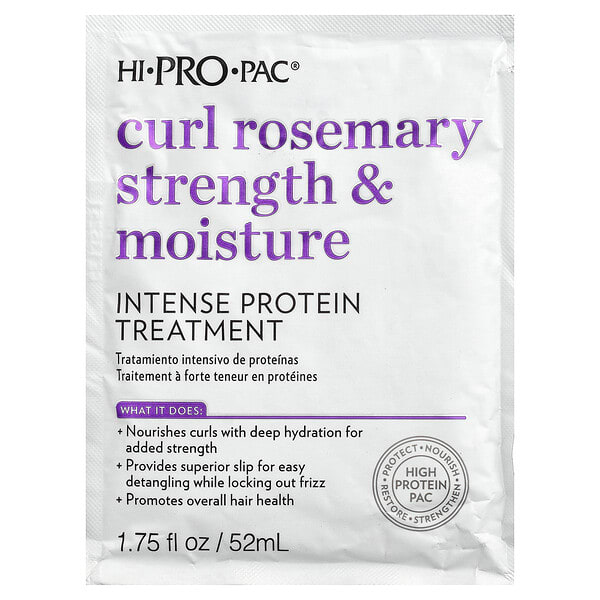hir61011_v_2.jpg Hi Pro Pac, Curl Rosemary Strength & Moisture, средство для силы и увлажнения волос, интенсивный протеиновый уход, 52 мл (1,75 жидк. унции)