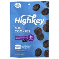 Mini Cookies, двойной шоколадный брауни, 56,6 г (2 унции) — HighKey