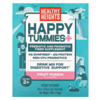 Happy Tummies+, для детей от 2 лет, фруктовый пунш, 24 пакетика по 7 г (0,25 унции) — Healthy Heights