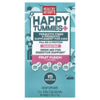 Happy Tummies, смесь для приготовления напитка для поддержки пищеварения, для детей от 2 лет, фруктовый пунш, 15 стик-пакетов по 7,8 г (0,28 унции) — Healthy Heights