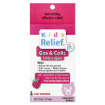 Kids Relief, вздутие и колики, вкус малины 0.85 жидких унции (25 мл) — Homeolab USA