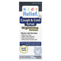 Kids Relief, сироп от кашля и простуды, ночная смесь, для детей 0–12 лет, 100 мл (3,4 жидк. унц.) — Homeolab USA