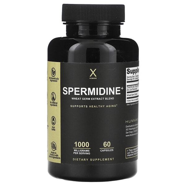 hmx72997_v_8.jpg Spermidin+, смесь экстрактов зародышей пшеницы, 60 капсул — Humanx