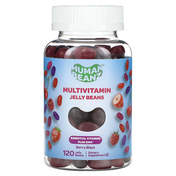 hmz61247_v_8.jpg Multivitamin Jelly Beans, со вкусом ягод, 120 желейных бобов — Human Beanz