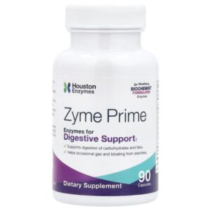 Zyme Prime, добавка с ферментами для поддержки пищеварения, 90 капсул — Houston Enzymes