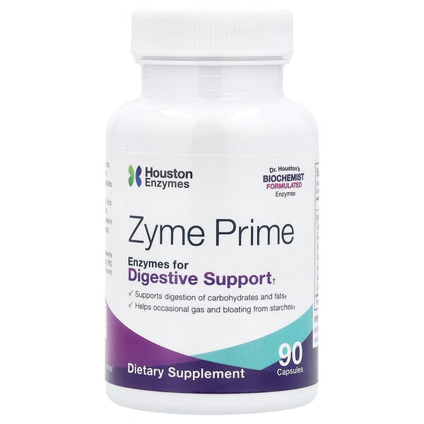 hni00002_v_55.jpg Zyme Prime, добавка с ферментами для поддержки пищеварения, 90 капсул — Houston Enzymes
