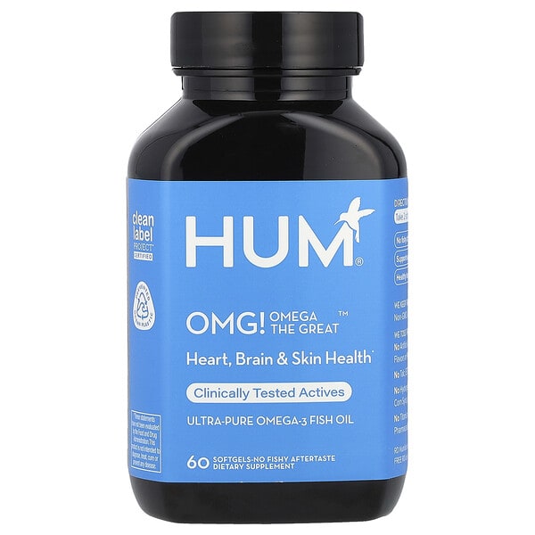 hnu00504_v_8.jpg OMG! Omega The Great™, сверхчистый рыбий жир с омега-3, 60 мягких таблеток — HUM Nutrition