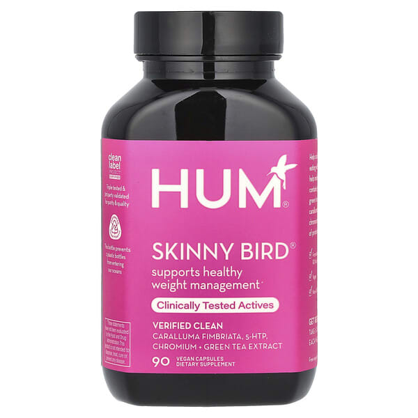 hnu00513_v_8.jpg Skinny Bird, 90 веганских капсул — HUM Nutrition