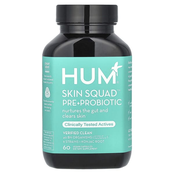 hnu33128_v_8.jpg Skin Squad Pre + Probiotic, 60 веганских капсул — HUM Nutrition