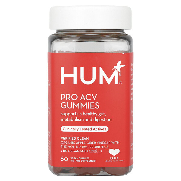 hnu61115_v_8.jpg Pro ACV жевательные мармеладки, с яблочным вкусом, 60 веганских жевательных таблеток — HUM Nutrition