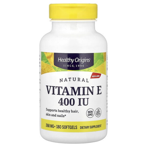 hog15145_v_31.jpg натуральный витамин E, 268 мг (400 МЕ), 180 мягких таблеток — Healthy Origins
