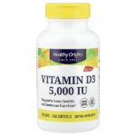 витамин D3, 125 мкг (5000 МЕ), 360 капсул — Healthy Origins