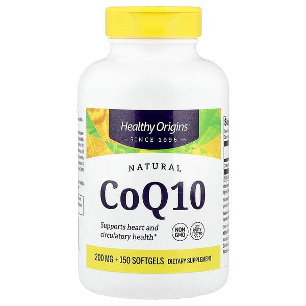 hog35049_v_26.jpg Natural, коэнзим Q10, 200 мг, 150 капсул — Healthy Origins