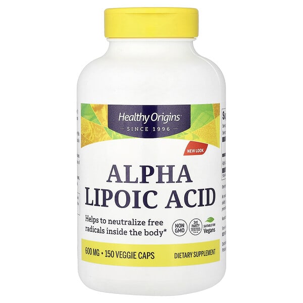 hog35093_v_28.jpg альфа-липоевая кислота, 600 мг, 150 растительных капсул — Healthy Origins