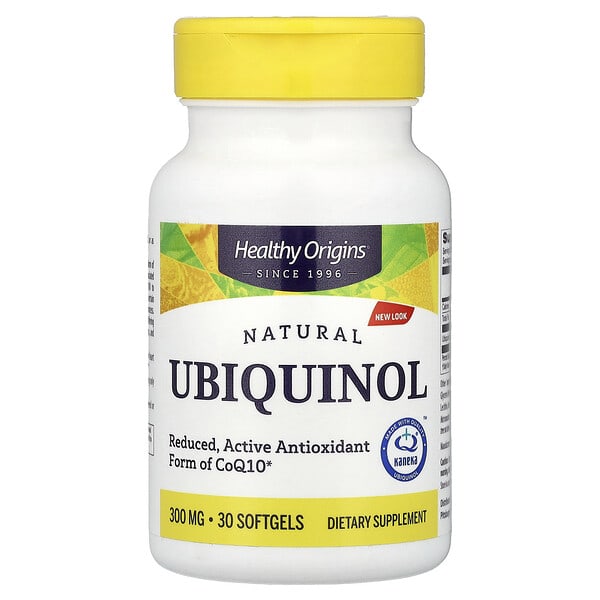 hog36491_v_15.jpg Natural, убихинол, 300 мг, 30 капсул — Healthy Origins
