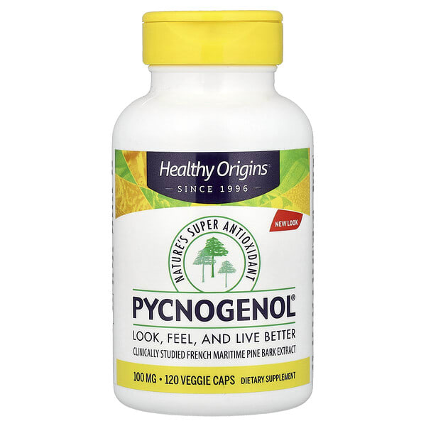hog41373_v_35.jpg Pycnogenol®, 100 мг, 120 растительных капсул — Healthy Origins