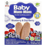 Baby Mum-Mum®, вафли для защиты зубов, голубика и ягоды годжи, 12 пакетиков, по 2 шт. — Hot Kid