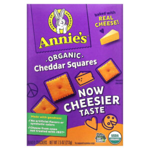 Органический чеддер, запеченные крекеры, 213 г (7,5 унции) — Annie's Homegrown