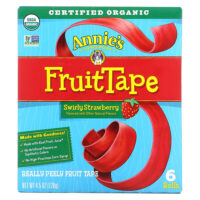 FruitTape, клубника со вкусом клубники, 6 булочек, 128 г (4,5 унции) — Annie's Homegrown