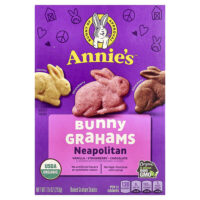 Organic Baked Bunny Graham Snacks, Neapolitan , 7.5 oz (213 g) — Annie's Homegrown