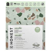 Honest, Sensitive Clean Conscious™ Wipes, Fragrance Free, 4 Packs, 72 Wipes Each