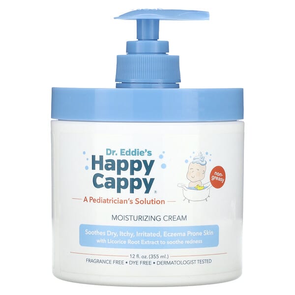 hpc00046_v_8.jpg Happy Cappy, Увлажняющий крем, без отдушек, 355 мл (12 жидк. унц.)