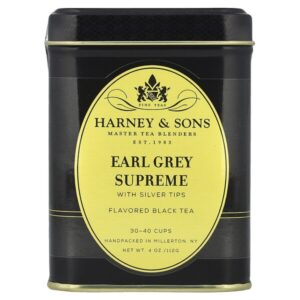 Черный чай Earl Grey Supreme с серебристыми верхушечными почками, 4 унции — Harney & Sons
