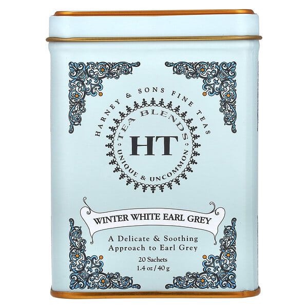 hrn31603_v_30.jpg HT Tea Blends, смесь чая с белым бергамотом, 20 пакетиков, 40 г (1,4 унции) — Harney & Sons