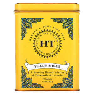 HT Tea Blends, чайные смеси, желтый и синий, без кофеина, 20 пакетиков, 40 г (1,4 унции) — Harney & Sons