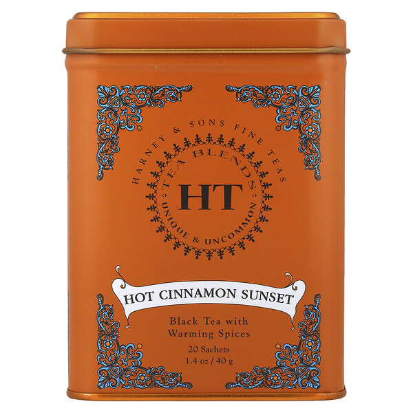 hrn31608_v_39.jpg HT Tea Blends, чайные смеси, острая корица, 20 чайных пакетиков, 40 г (1,4 унции) — Harney & Sons