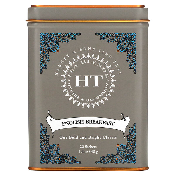 hrn31616_v_29.jpg HT Tea Blends, английский завтрак, 20 чайных пакетиков, 40 г (1,4 унции) — Harney & Sons