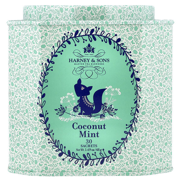 hrn35681_v_16.jpg кокос и мята, 30 пакетиков, 48 г (1,69 унции) — Harney & Sons