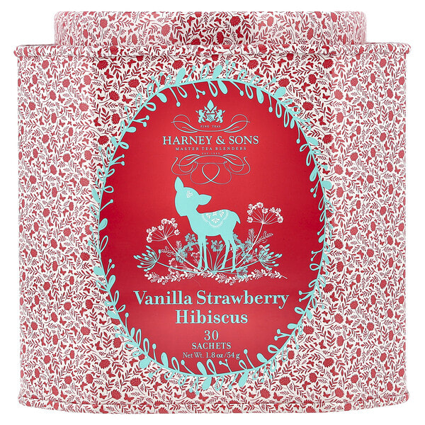 hrn35683_v_16.jpg ваниль, клубника и гибискус, 30 пакетиков, 54 г (1,8 унции) — Harney & Sons