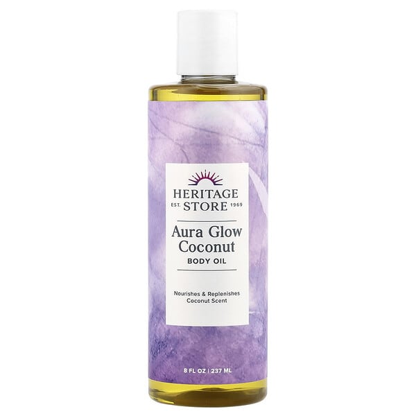 hrp11034_v_31.jpg Aura Glow Coconut, масло для тела, 237 мл (8 жидк. Унций) — Heritage Store