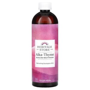 Alka-Thyme, щелочной ополаскиватель для рта, освежающий эвкалипт и мята, 473 мл (16 жидк. унций) — Heritage Store