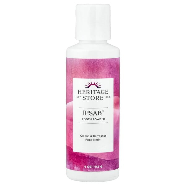 hrp55436_v_91.jpg IPSAB™, зубной порошок, перечная мята, 113 г (4 унции) — Heritage Store