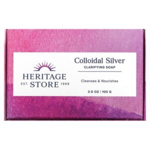 мыло с коллоидным серебром, 100 г (3,5 унции) — Heritage Store