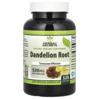 Корень одуванчика, 520 мг, 120 растительных капсул — Herbal Secrets