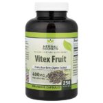 Vitex Fruit, 400 мг, 250 растительных капсул — Herbal Secrets