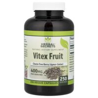 Vitex Fruit, 400 мг, 250 растительных капсул — Herbal Secrets