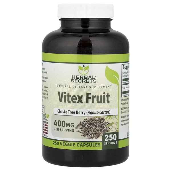 hsc02364_v_24.jpg Vitex Fruit, 400 мг, 250 растительных капсул — Herbal Secrets