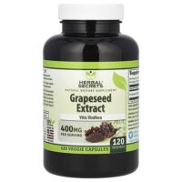 Экстракт виноградных косточек, 400 мг, 120 растительных капсул — Herbal Secrets